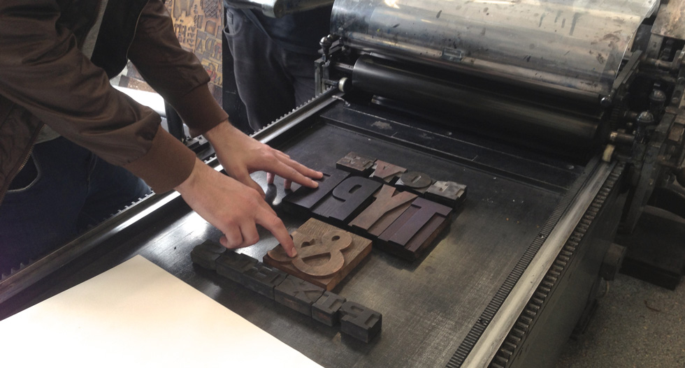 Putting our poster designs on the press