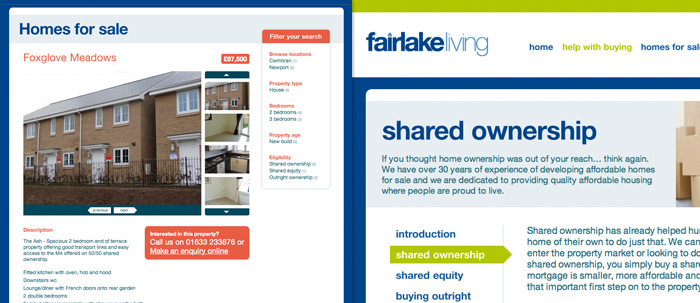 Fairlake Living website property details page