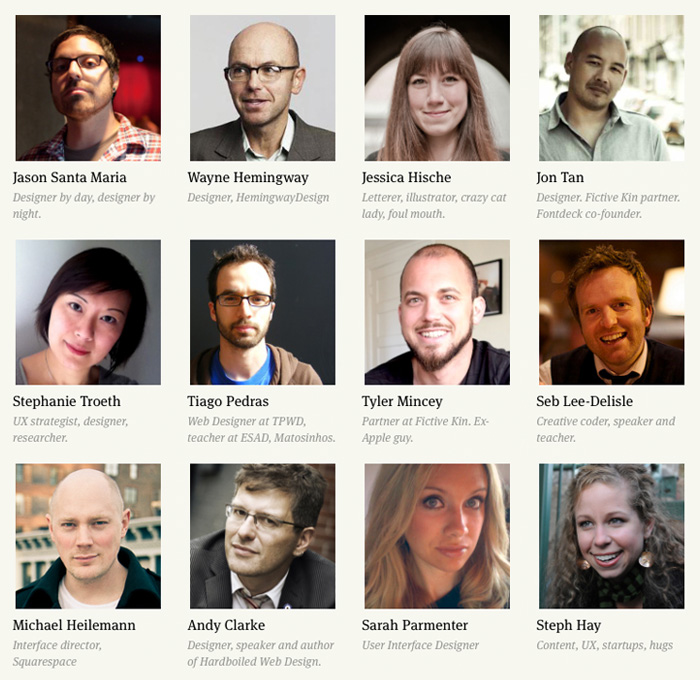 New Adventures in Web Design speaker line up