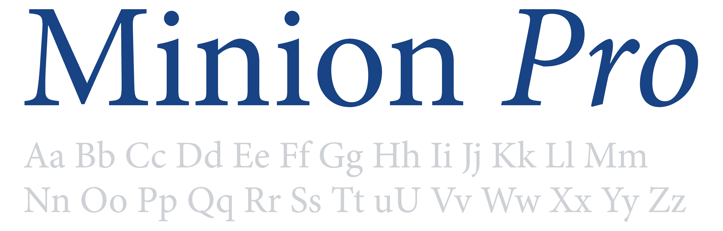 Image showing the typography used on the new website