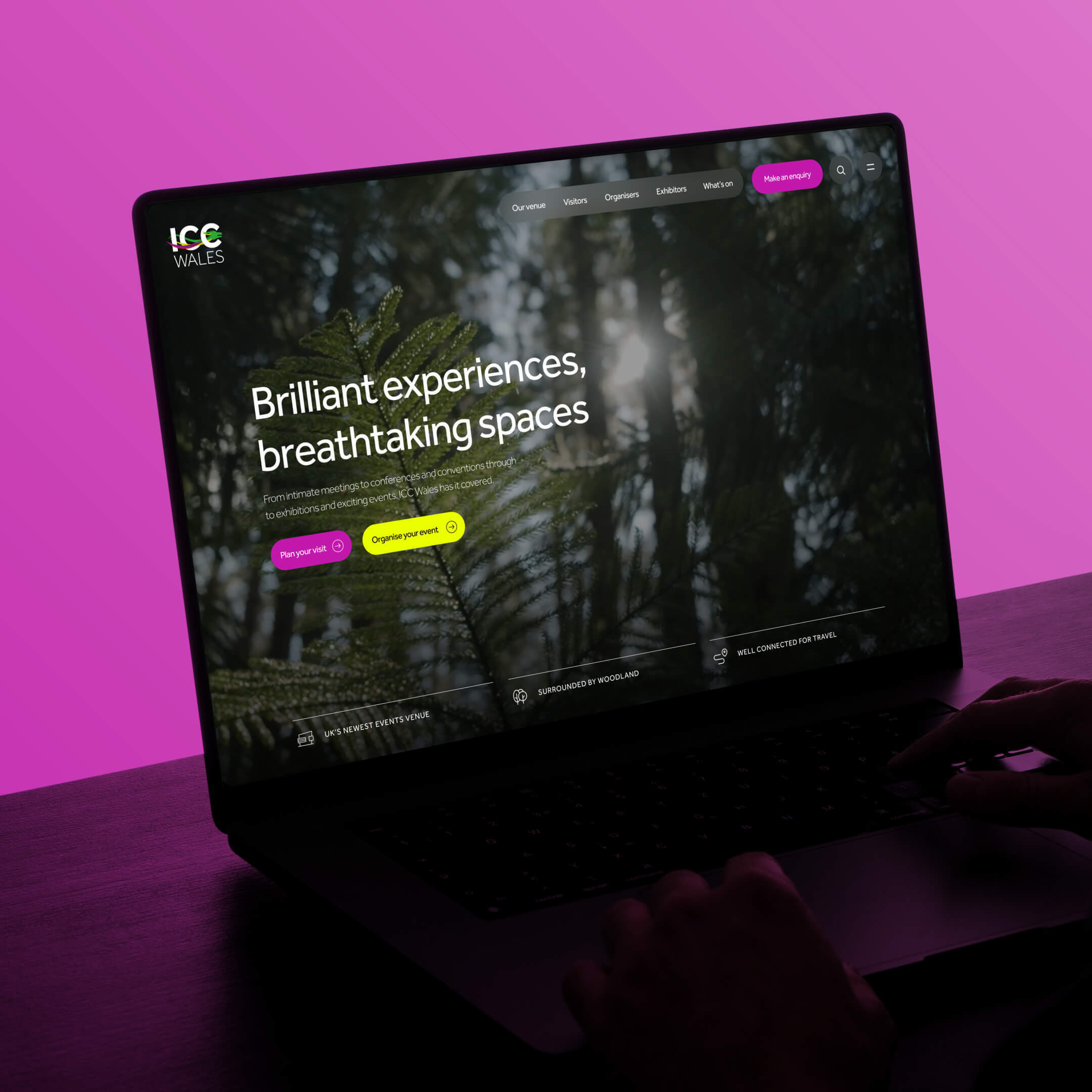 homepage of icc wales website