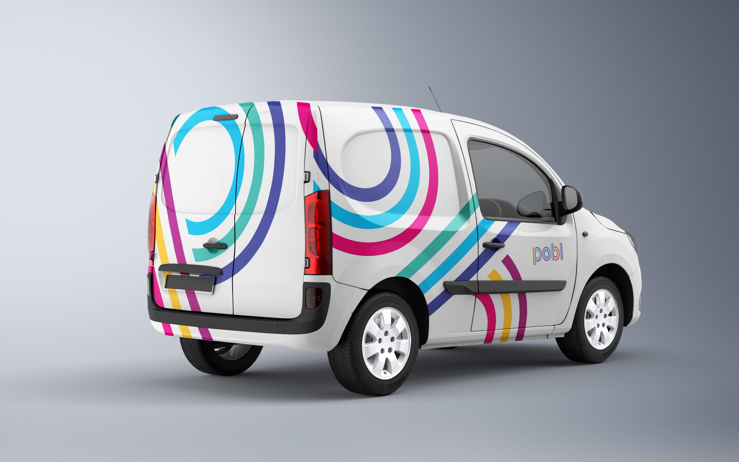 Mock up of a Pobl van wrap