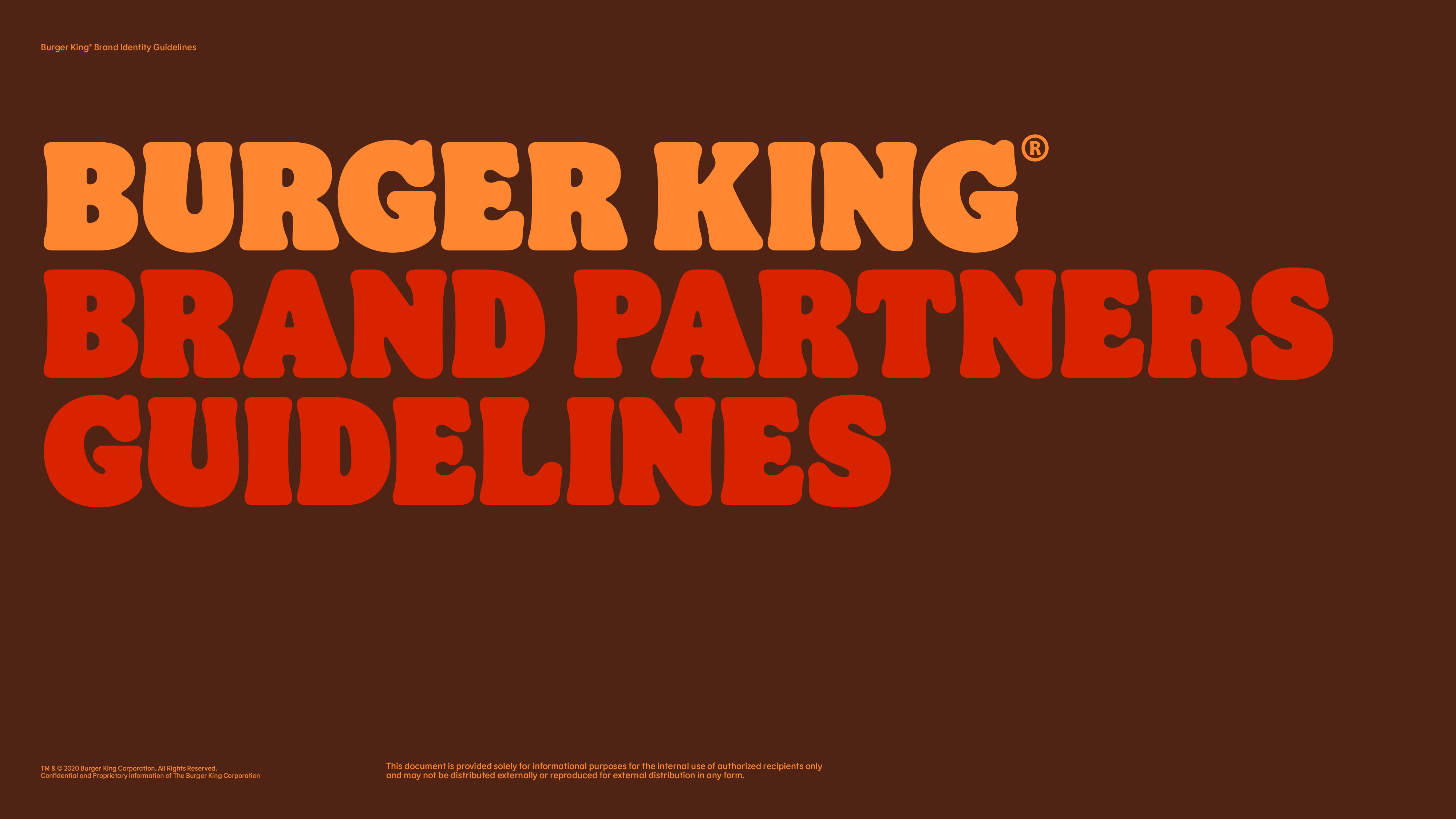 Cover of Burger King Brand Guidelines
