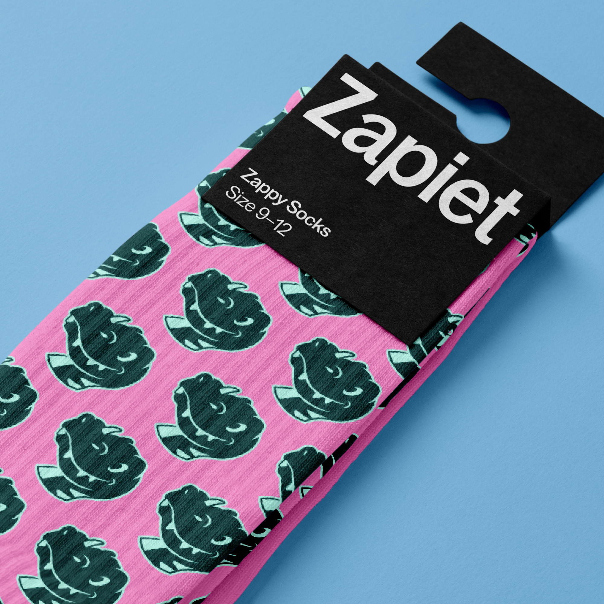 Zappy repeat pattern socks