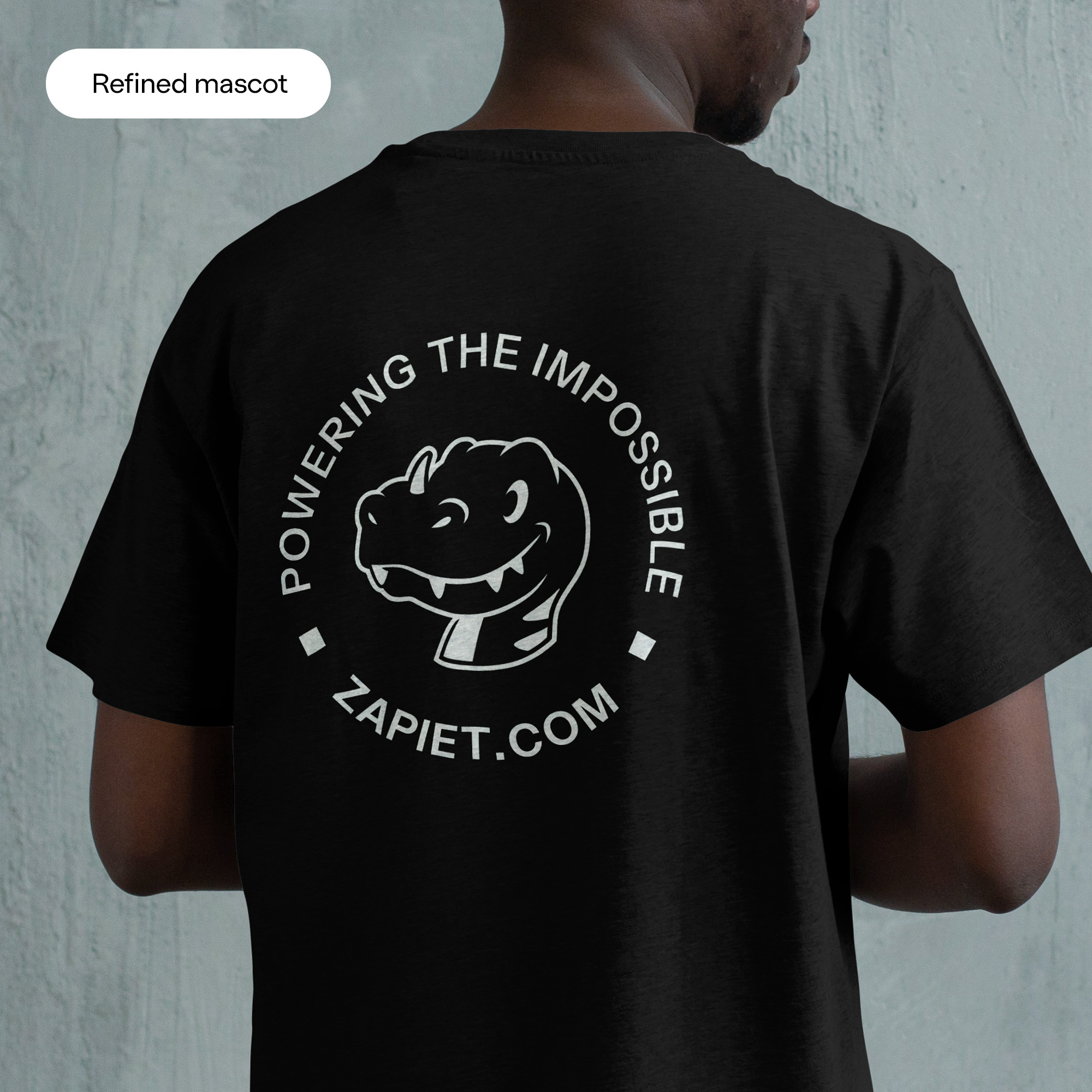 man wearing branded t-shirt