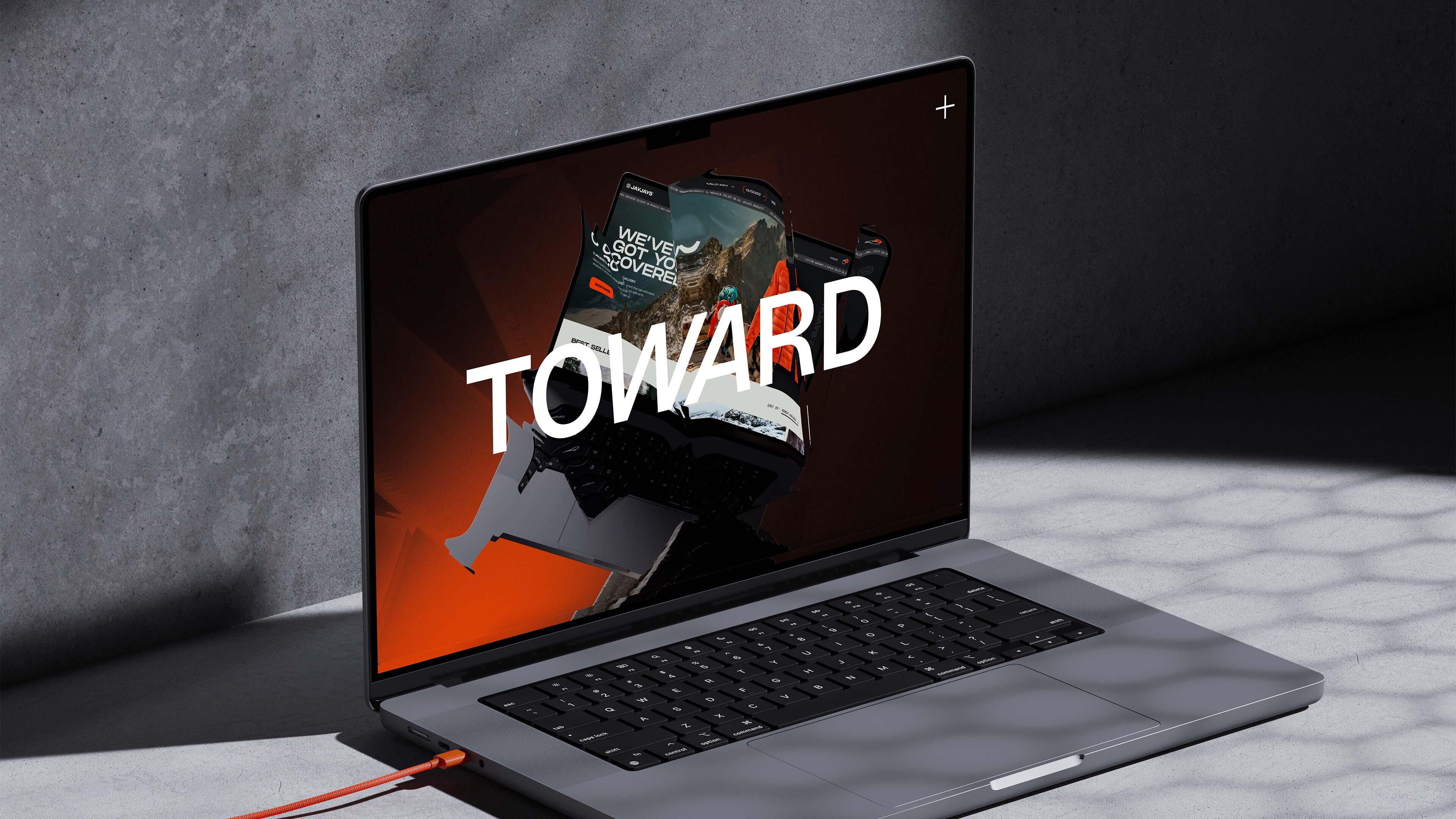 the toward website on a macbook
