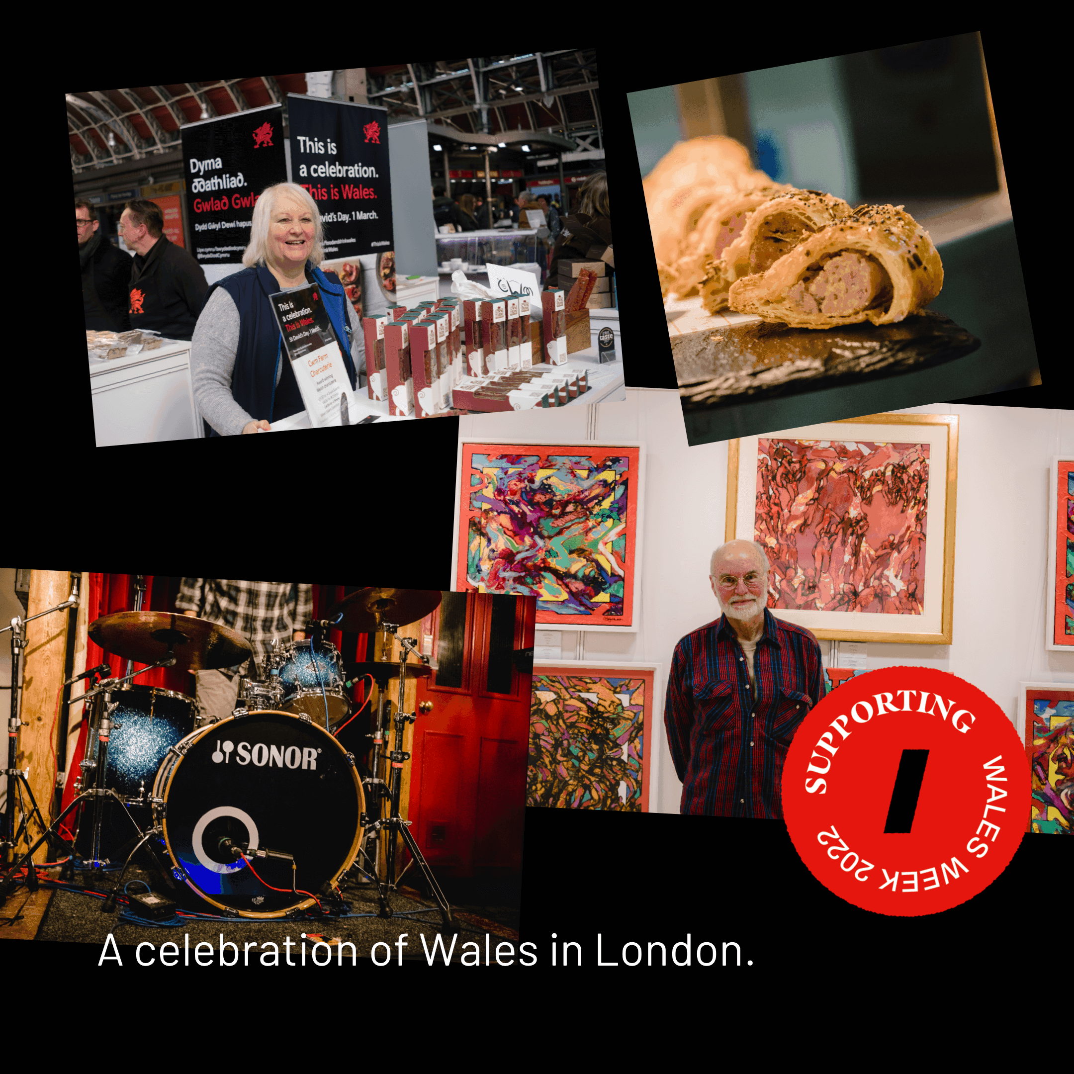 a collage of wales week imagery